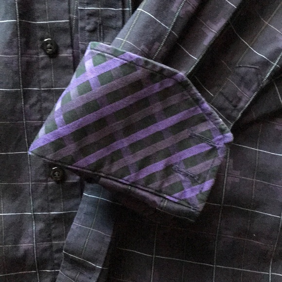 Purple Windowpane Dress Shirt - Picture 2 of 4